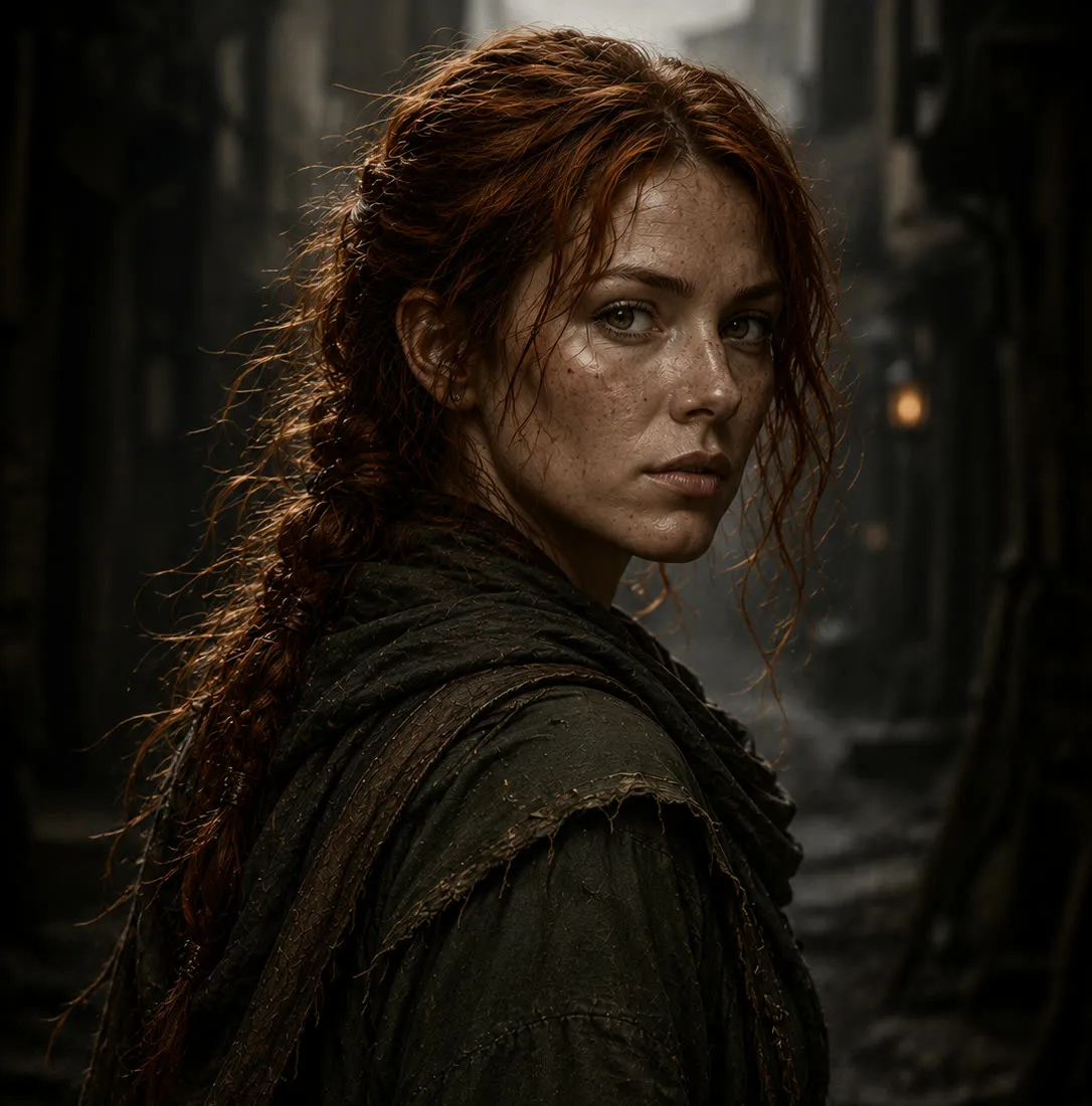 Fira, painted portrait